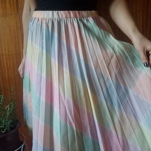 Vintage Pastel Rainbow Skirt